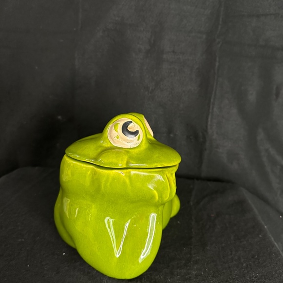 California Pottery, vintage ceramic frog cookie jar. - Picture 4 of 7